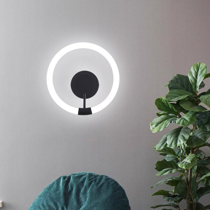 Contemporary Nordic Round Iron Acrylic LED Wall Sconce Lamp For Bedroom