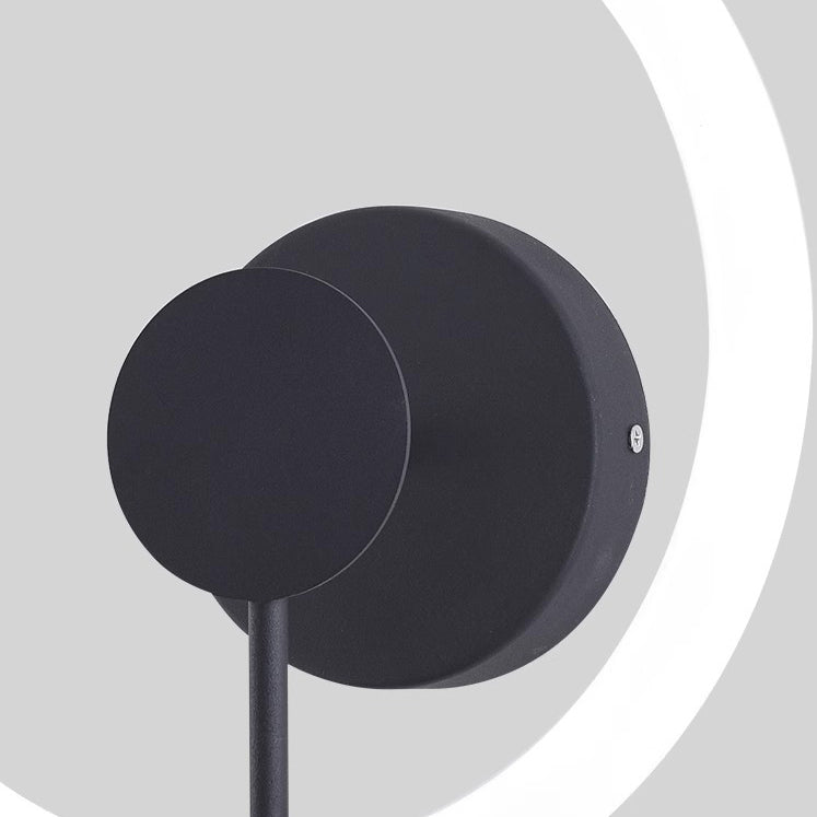 Contemporary Nordic Round Iron Acrylic LED Wall Sconce Lamp For Bedroom
