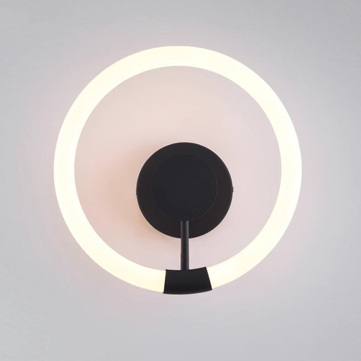 Contemporary Nordic Round Iron Acrylic LED Wall Sconce Lamp For Bedroom