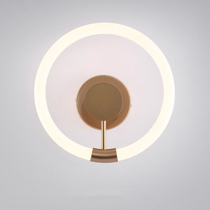 Contemporary Nordic Round Iron Acrylic LED Wall Sconce Lamp For Bedroom