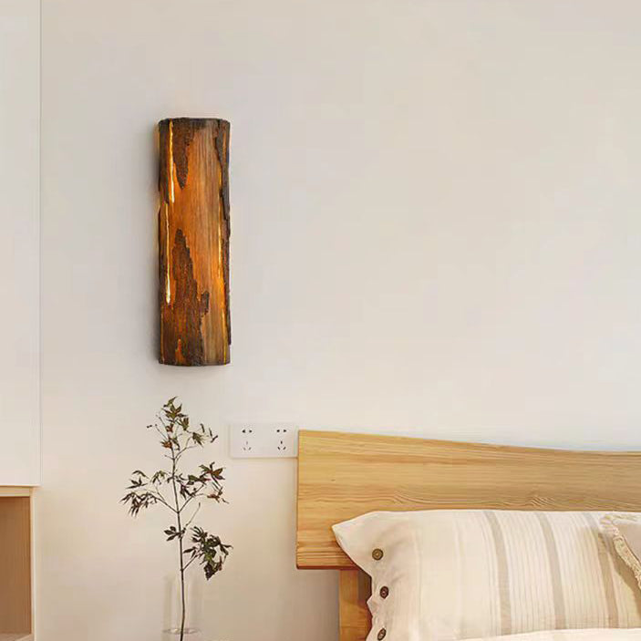 Applique murale LED rectangulaire vintage traditionnelle en résine pour chambre 