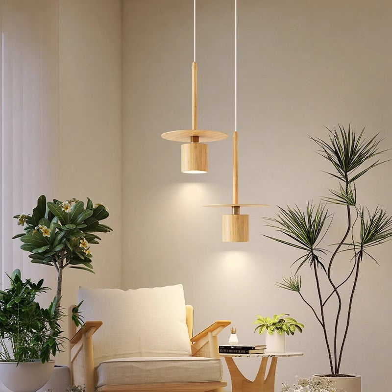 Lámpara colgante LED de hierro cilíndrico chino tradicional para dormitorio 