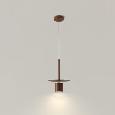 Lámpara colgante LED de hierro cilíndrico chino tradicional para dormitorio 