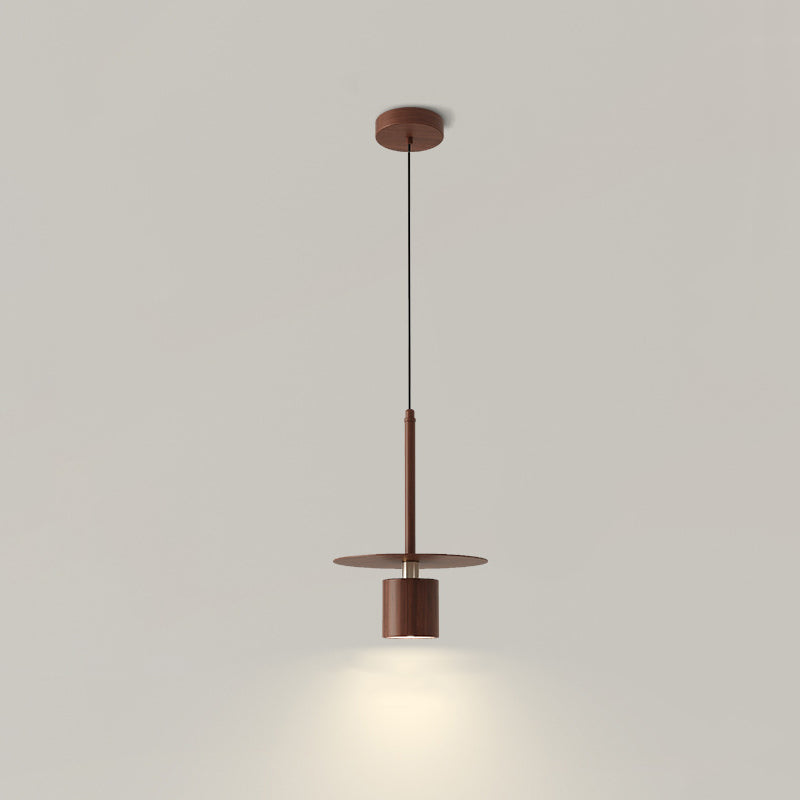 Lámpara colgante LED de hierro cilíndrico chino tradicional para dormitorio 