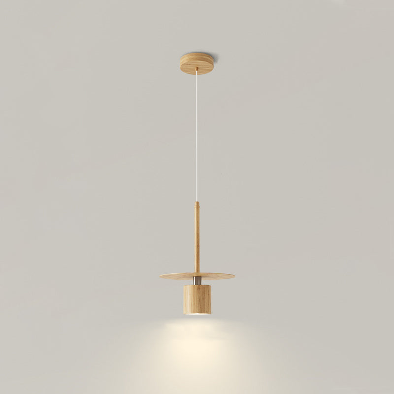 Lámpara colgante LED de hierro cilíndrico chino tradicional para dormitorio 