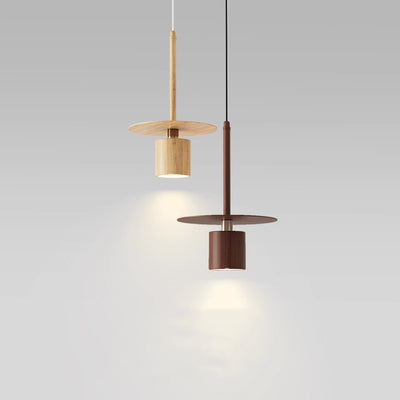 Lámpara colgante LED de hierro cilíndrico chino tradicional para dormitorio 