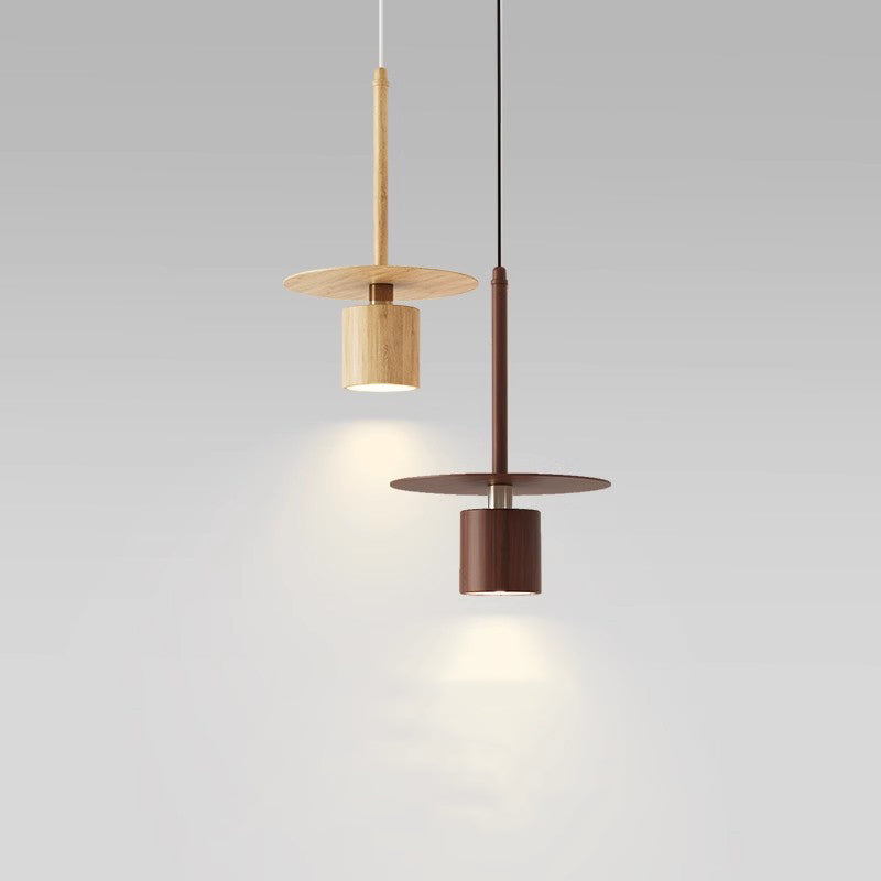 Lámpara colgante LED de hierro cilíndrico chino tradicional para dormitorio 