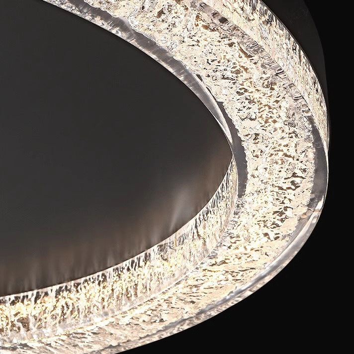 Modern Simplicity Round Metal Resin LED Flush Mount Ceiling Light For Bedroom