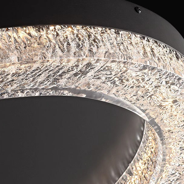 Modern Simplicity Round Metal Resin LED Flush Mount Ceiling Light For Bedroom