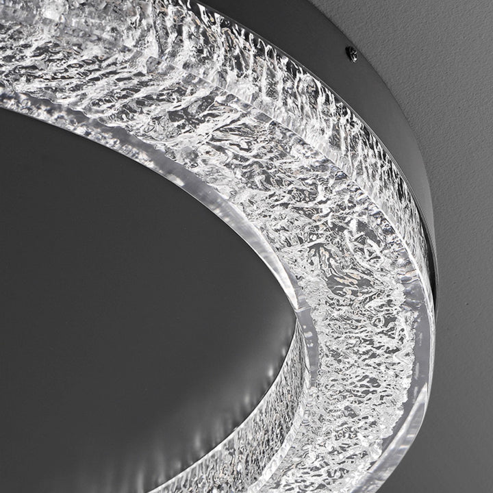 Modern Simplicity Round Metal Resin LED Flush Mount Ceiling Light For Bedroom