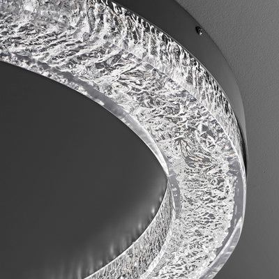 Modern Simplicity Round Metal Resin LED Flush Mount Ceiling Light For Bedroom