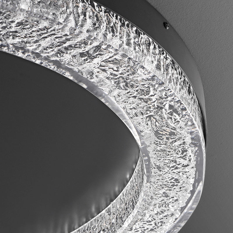 Modern Simplicity Round Metal Resin LED Flush Mount Ceiling Light For Bedroom