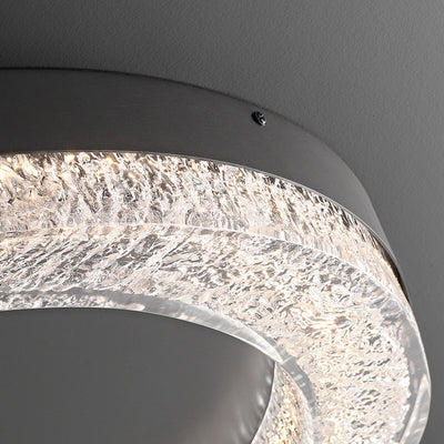 Modern Simplicity Round Metal Resin LED Flush Mount Ceiling Light For Bedroom