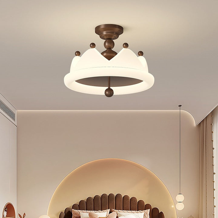 Zeitgenössische Kreative Krone Runde Eisen PE LED Halbeinbau-Deckenleuchte Für Schlafzimmer 