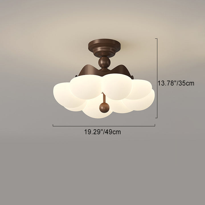Zeitgenössische Kreative Krone Runde Eisen PE LED Halbeinbau-Deckenleuchte Für Schlafzimmer 