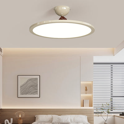 Plafonnier semi-encastré LED en fer PC rond soucoupe volante de simplicité moderne pour chambre 