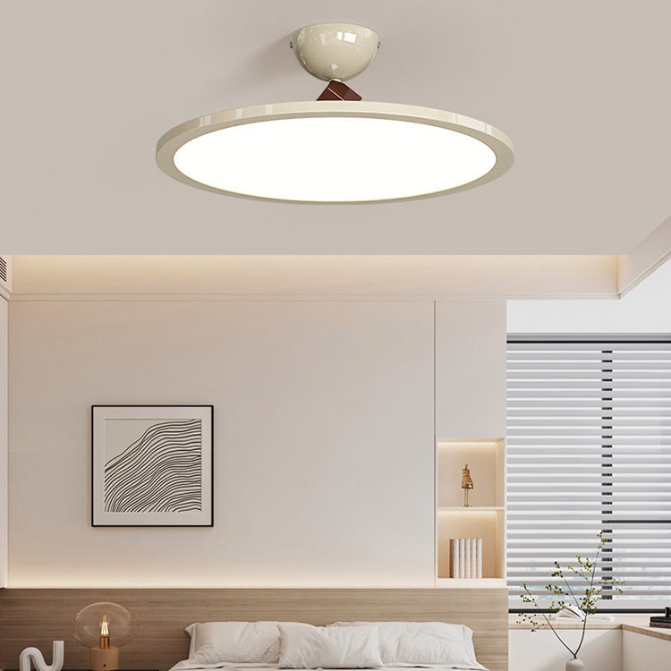 Plafonnier semi-encastré LED en fer PC rond soucoupe volante de simplicité moderne pour chambre 