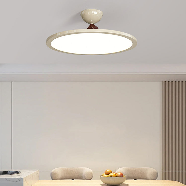 Plafonnier semi-encastré LED en fer PC rond soucoupe volante de simplicité moderne pour chambre 