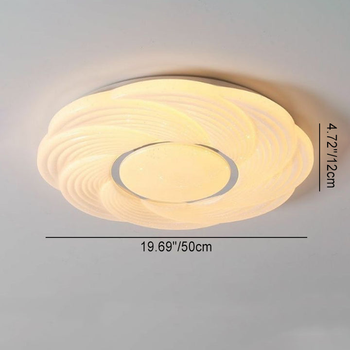 Plafonnier LED en acrylique avec montage affleurant en fer créatif contemporain pour chambre 