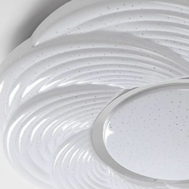 Plafonnier LED en acrylique avec montage affleurant en fer créatif contemporain pour chambre 