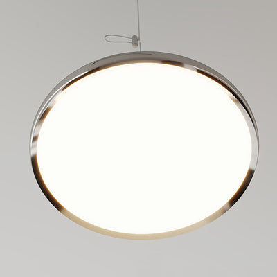 Modern Simplicity Flying Saucer Round Aluminum Acrylic LED Pendant Light For Living Room