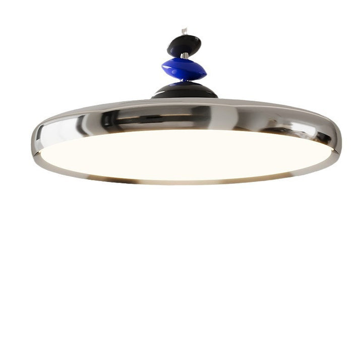 Modern Simplicity Flying Saucer Round Aluminum Acrylic LED Pendant Light For Living Room