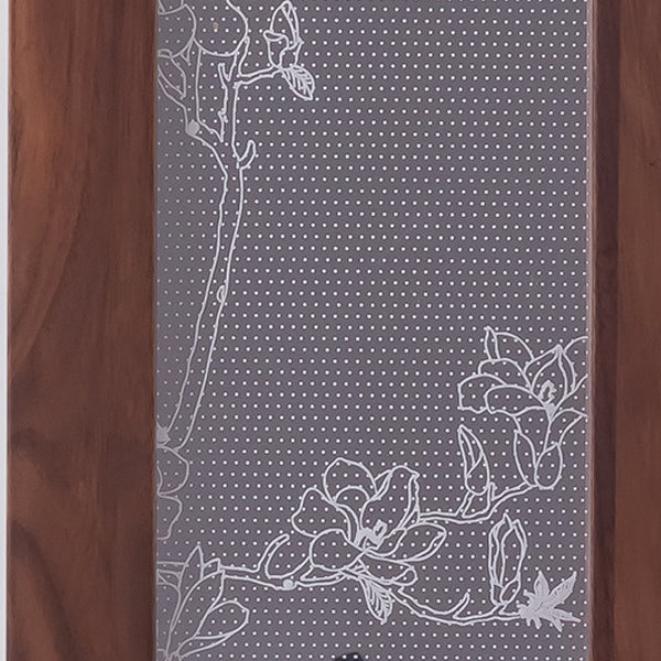 Applique murale LED en acrylique en noyer noir rectangulaire traditionnel pour salon 