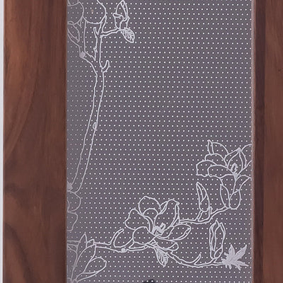 Aplique de pared LED de acrílico de nogal negro rectangular chino tradicional para sala de estar 
