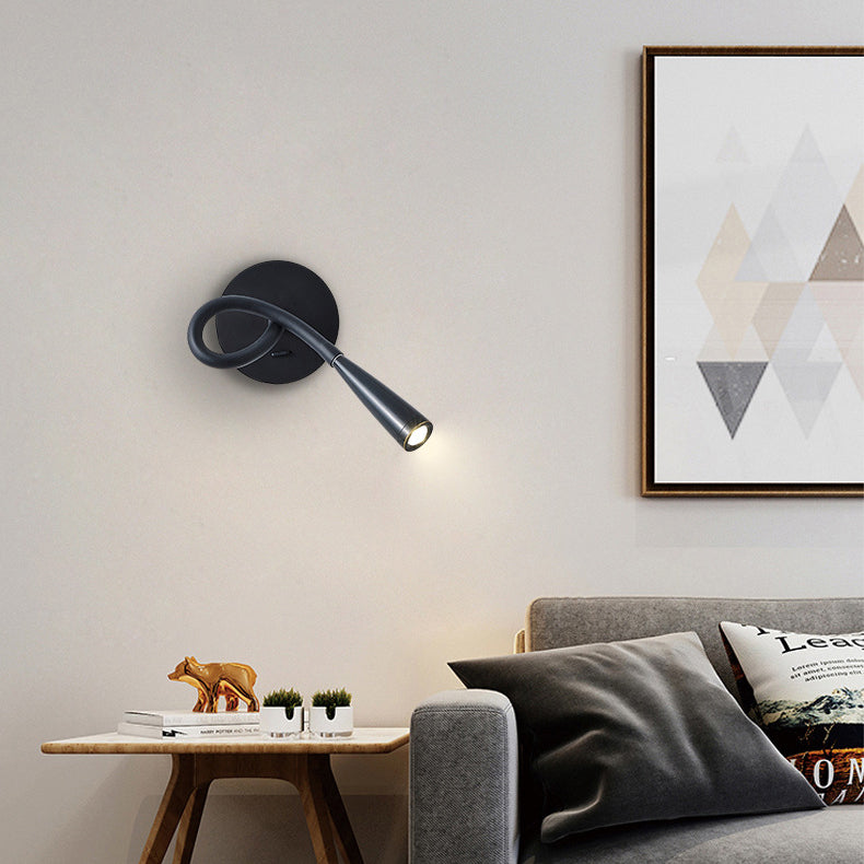 Contemporary Nordic Tube Copper Silicone LED Wall Sconce Lamp For Bedroom