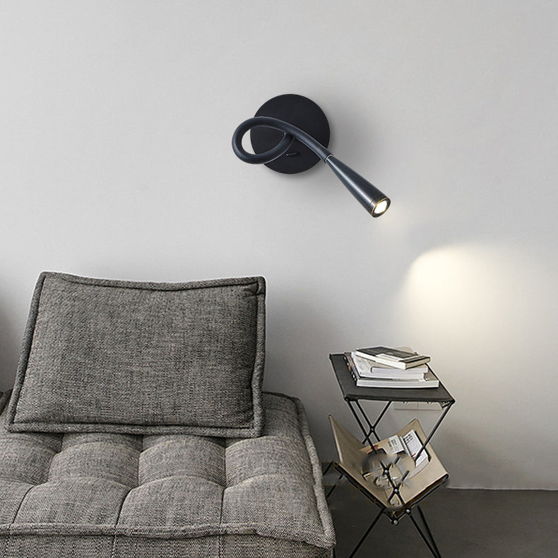 Applique murale LED en tube de cuivre en silicone nordique contemporain pour chambre 