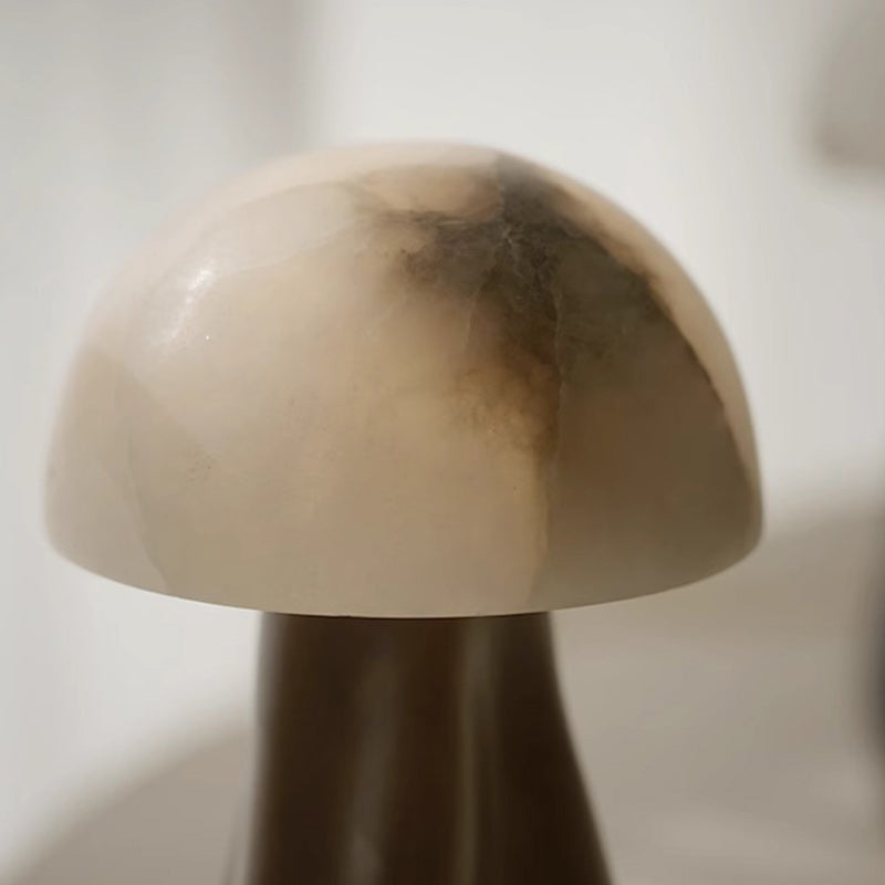 Zeitgenössische kreative Pilz-Marmor 1-Licht Tischlampe für das Schlafzimmer 