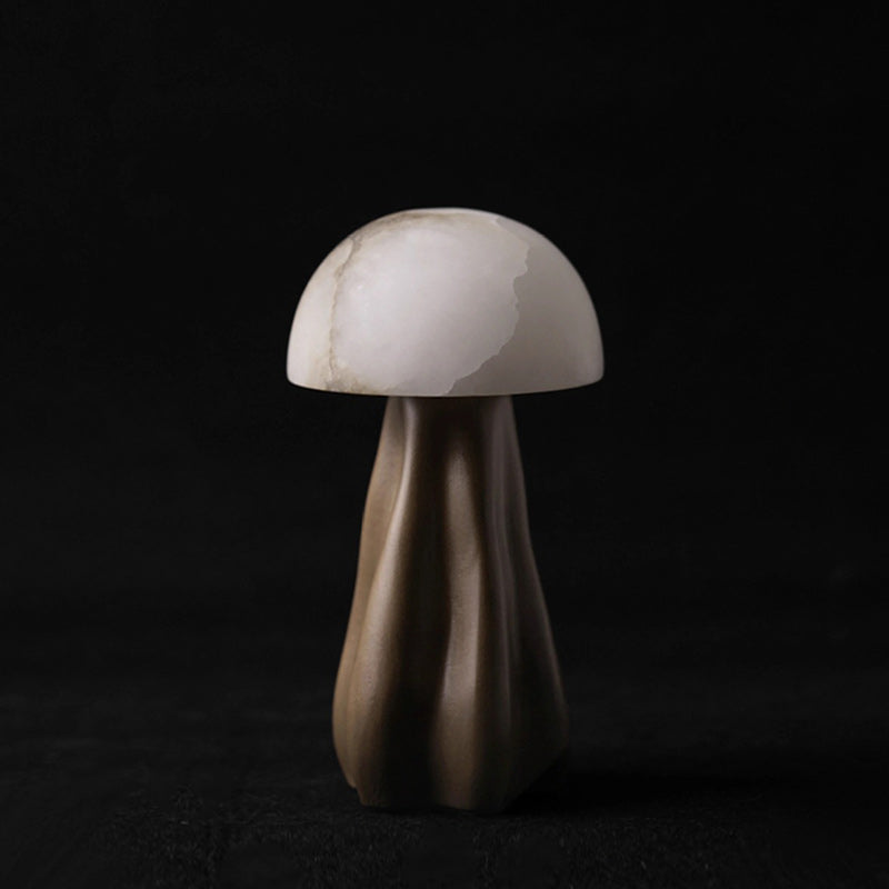 Zeitgenössische kreative Pilz-Marmor 1-Licht Tischlampe für das Schlafzimmer 