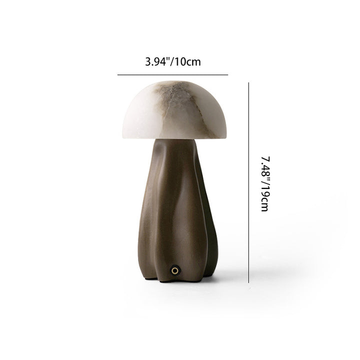 Zeitgenössische kreative Pilz-Marmor 1-Licht Tischlampe für das Schlafzimmer 