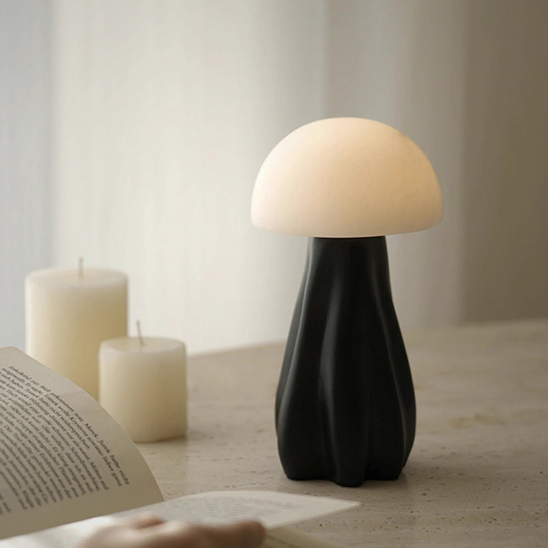 Zeitgenössische kreative Pilz-Marmor 1-Licht Tischlampe für das Schlafzimmer 