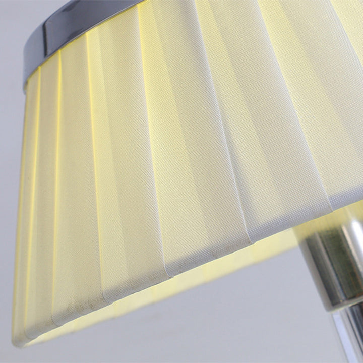 Modern Luxury Round Iron Crystal 1-Light Table Lamp For Bedroom