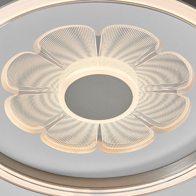 Plafonnier LED Rond en Fer Aluminium Acrylique Cuir Simplicité Moderne pour Chambre 