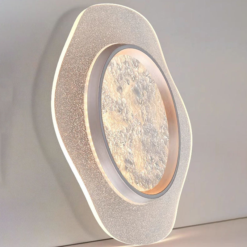 Modern Luxury Flower Iron Aluminum Acrylic LED Flush Mount Ceiling Light For Bedroom