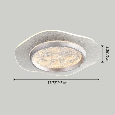 Modern Luxury Flower Iron Aluminum Acrylic LED Flush Mount Ceiling Light For Bedroom