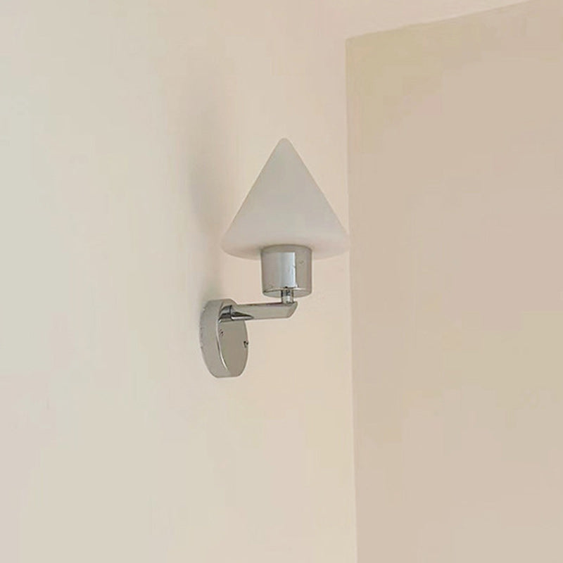 Modern Simplicity Cone Iron Glass 1-Light Wall Sconce Lamp For Hallway