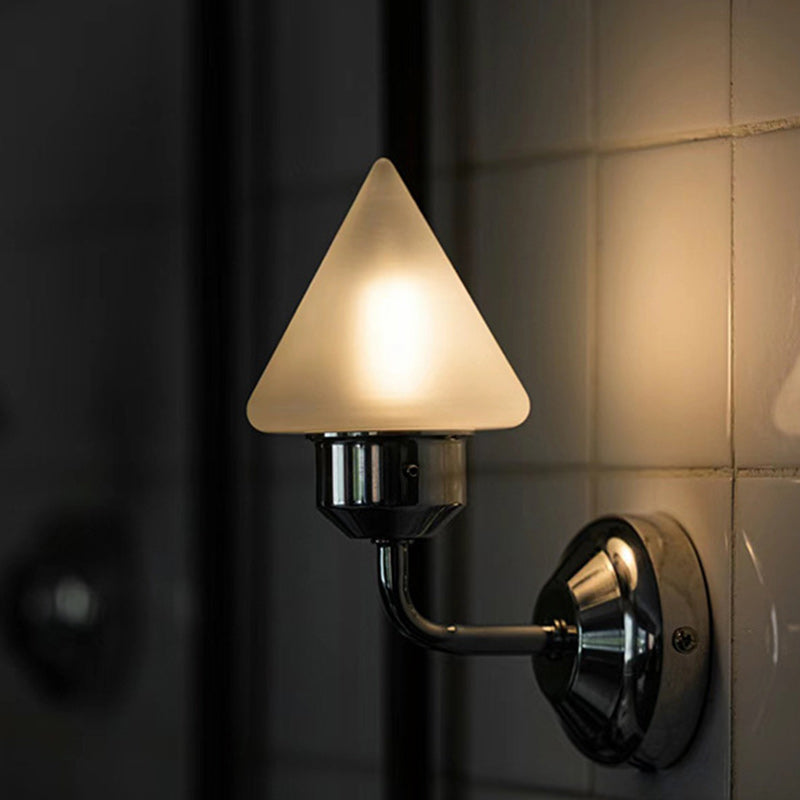 Modern Simplicity Cone Iron Glass 1-Light Wall Sconce Lamp For Hallway