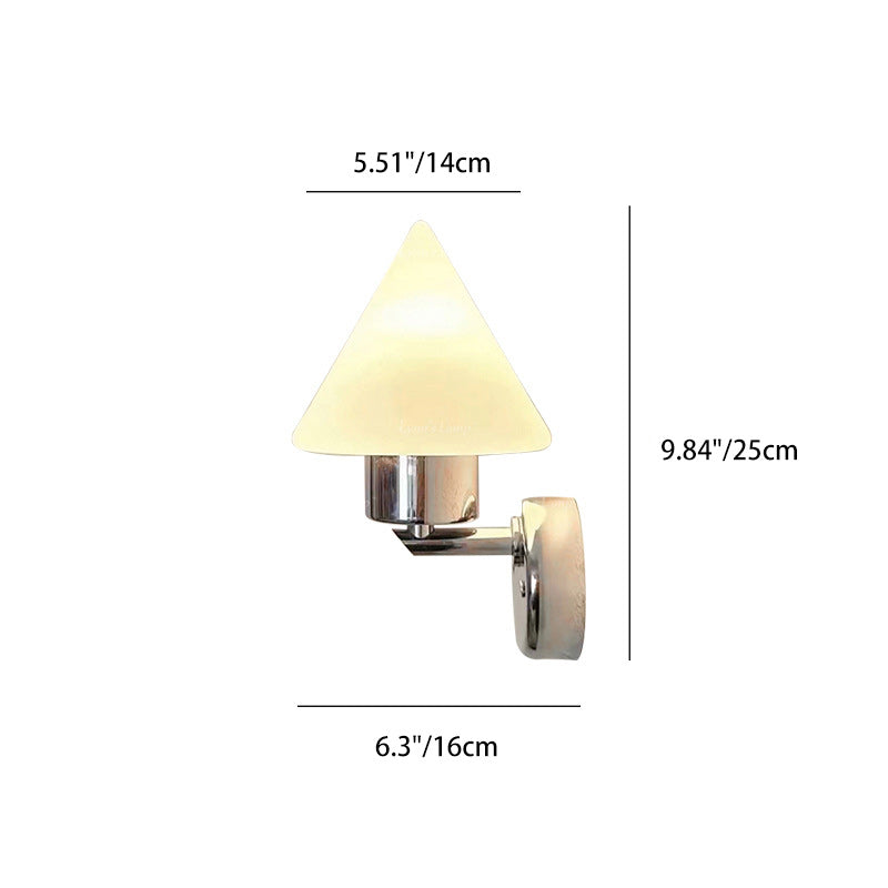Modern Simplicity Cone Iron Glass 1-Light Wall Sconce Lamp For Hallway