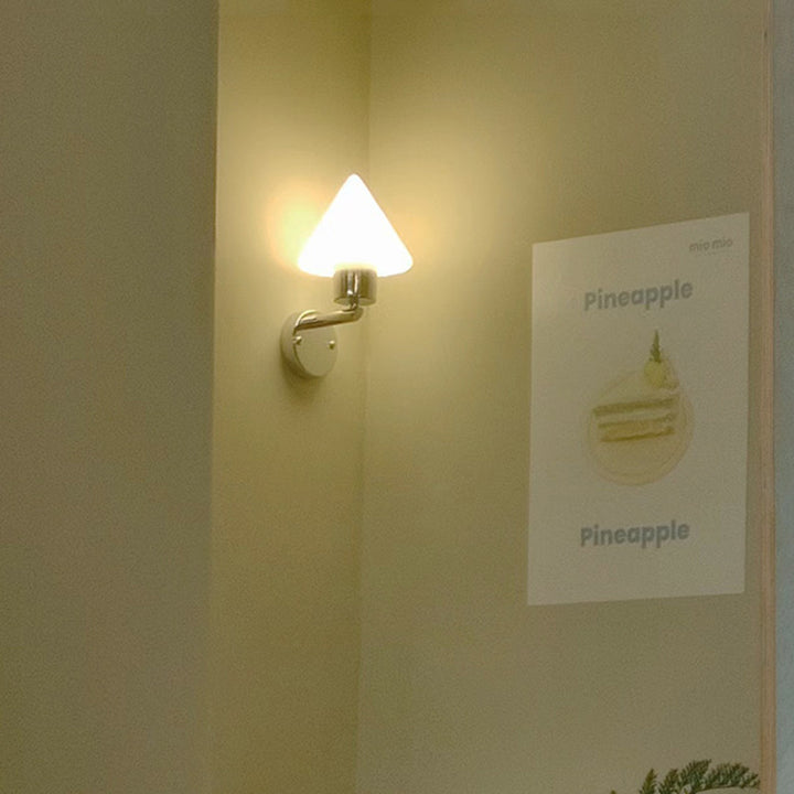 Lámpara Aplique de Pared de Cono de Hierro y Vidrio de 1 Luz de Simplicidad Moderna para Pasillo 