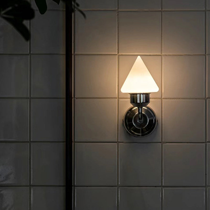 Modern Simplicity Cone Iron Glass 1-Light Wall Sconce Lamp For Hallway