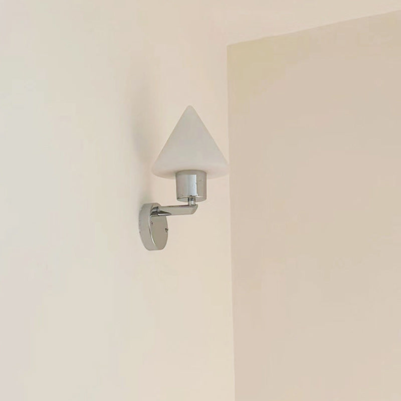 Modern Simplicity Cone Iron Glass 1-Light Wall Sconce Lamp For Hallway