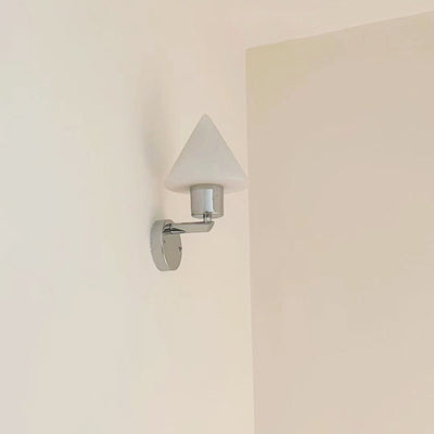 Modern Simplicity Cone Iron Glass 1-Light Wall Sconce Lamp For Hallway