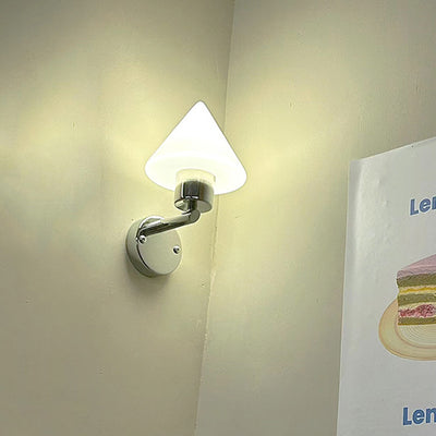 Modern Simplicity Cone Iron Glass 1-Light Wall Sconce Lamp For Hallway