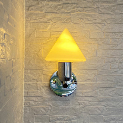 Modern Simplicity Cone Iron Glass 1-Light Wall Sconce Lamp For Hallway