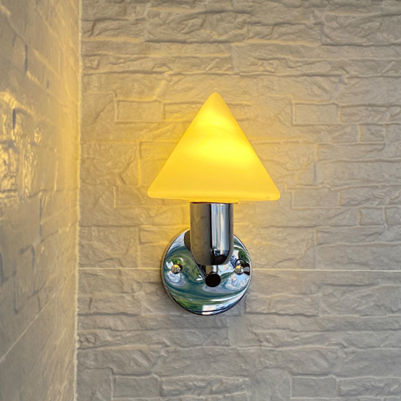 Modern Simplicity Cone Iron Glass 1-Light Wall Sconce Lamp For Hallway