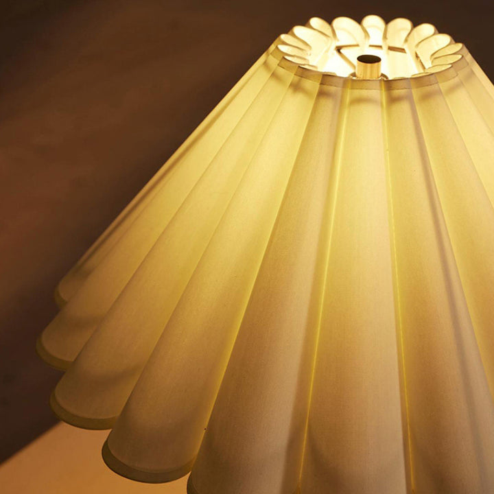 Lampe de table 1 lumière en tissu de bois massif vintage traditionnel pour chambre à coucher 