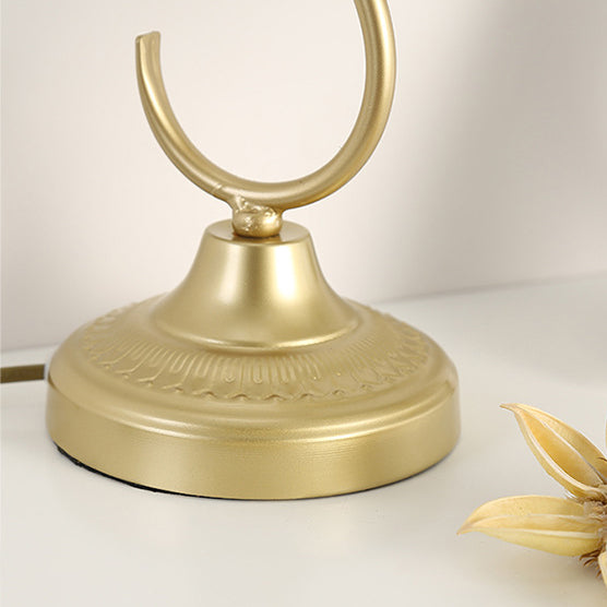Lampe de Table Contemporaine Créative Cône Métal Cristal à 1 Lumière Pour Chambre 